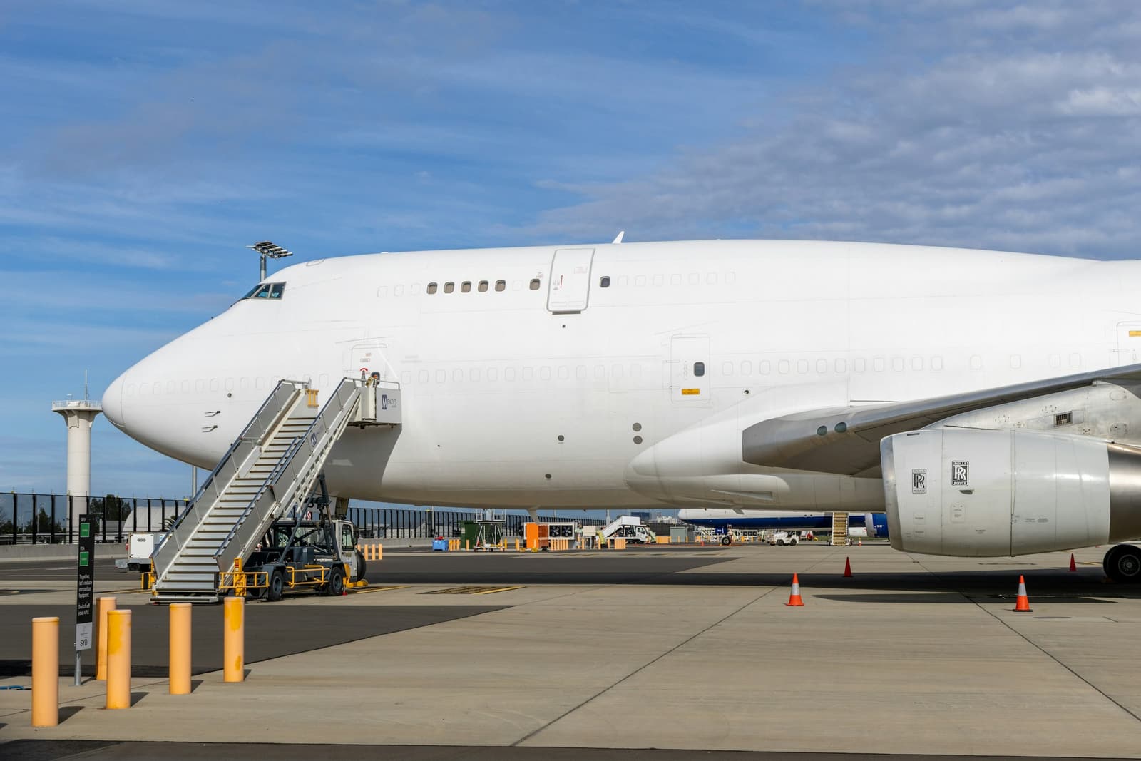 Air cargo being loaded onto an aircraft